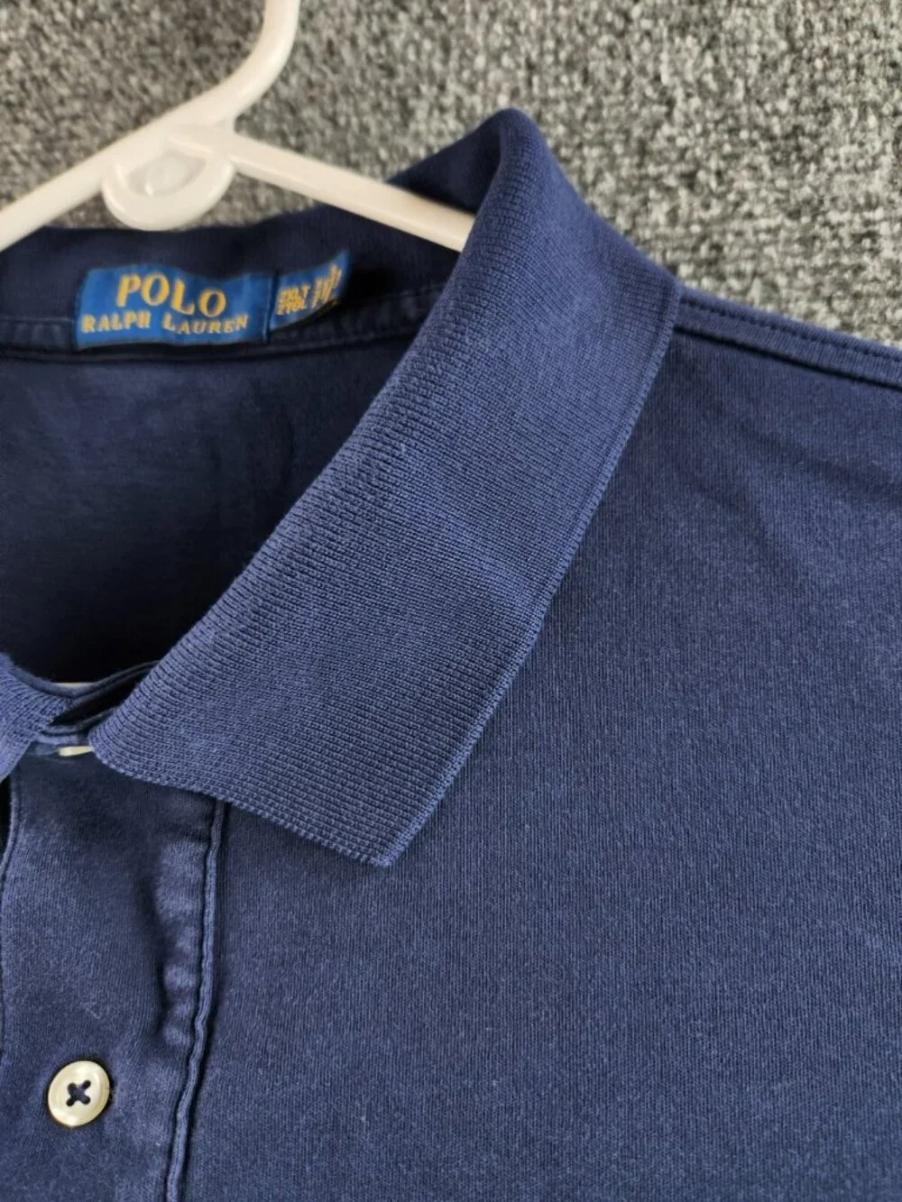 Polo Ralph Lauren 2XLT Solid Blue Short Sleeve Polo Shirt White Pony Embroidery